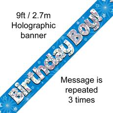 Happy Birthday Banner Blue
