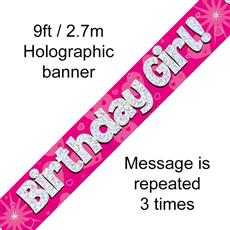 Happy Birthday Banner Pink