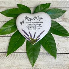 Memorial Stone Heart - Wife