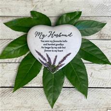 Memorial Stone Heart - Husband