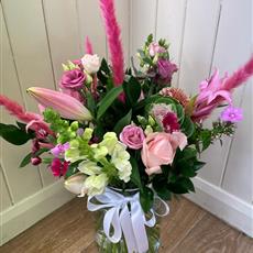 Funky Pink Vase Arrangement