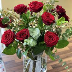 Luxury Red Rose Vase