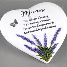 Memorial stone heart - Mum