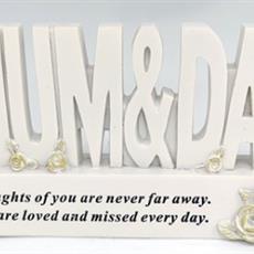 mum &amp; dad memorial plaque