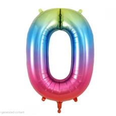 Rainbow Jumbo 0 balloon