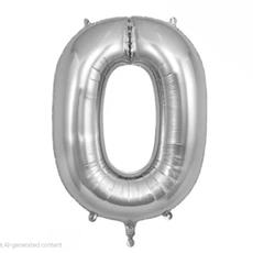 Silver Jumbo 0 Balloon
