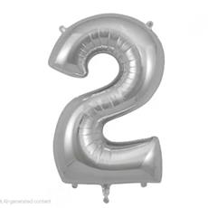 Silver Jumbo 2 Balloon