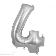 Silver Jumbo 4 Balloon